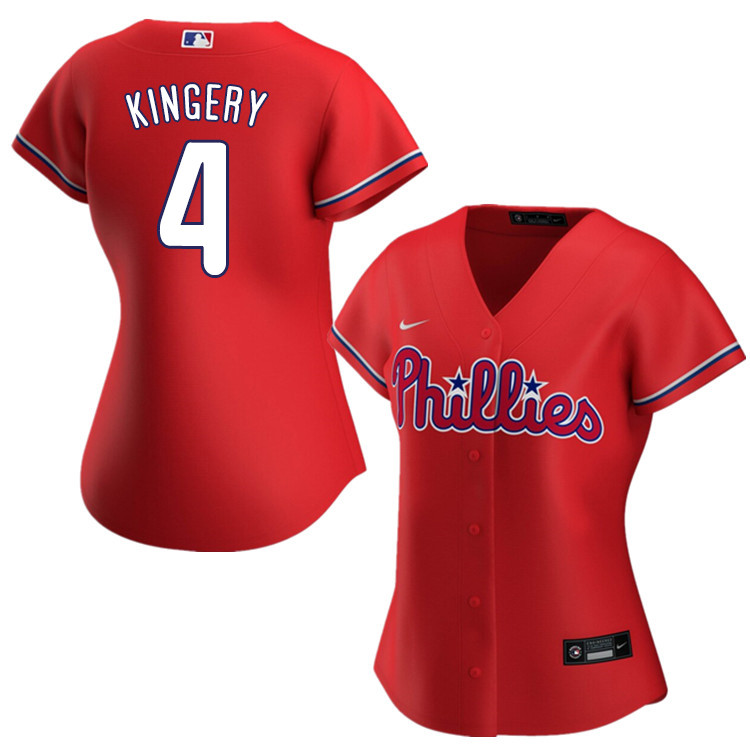 Nike Women #4 Scott Kingery Philadelphia Phillies Baseball Jerseys Sale-Red